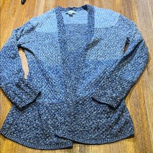 Christopher & Banks Blue Textured Cardigan